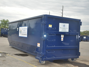 Image of a 30-yard roll-off dumpster.